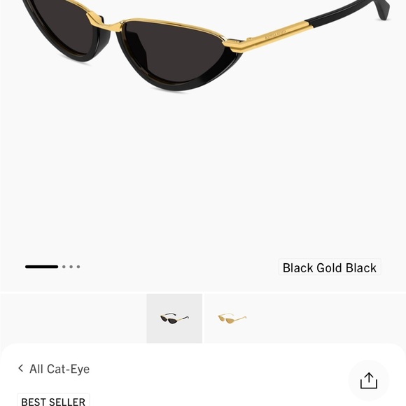 Bottega Veneta metal Combi 56MM cat eye sunglasses Black...